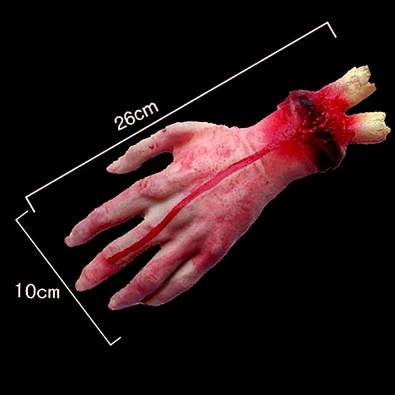 Halloween Scary Fake Hand Finger Leg Foot Horror Props Bloody Hand Haunted House Party Decoration Halloween Accessories
